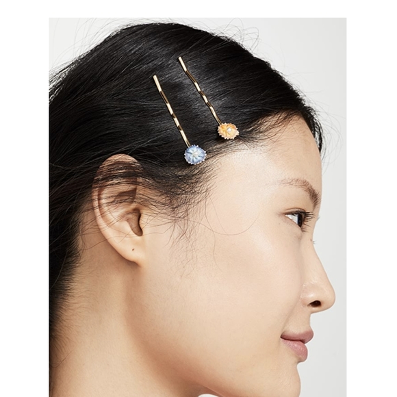 🆕 Sashi 3 Flower Swarovski Pearl Hair Pins - Picture 3 of 6